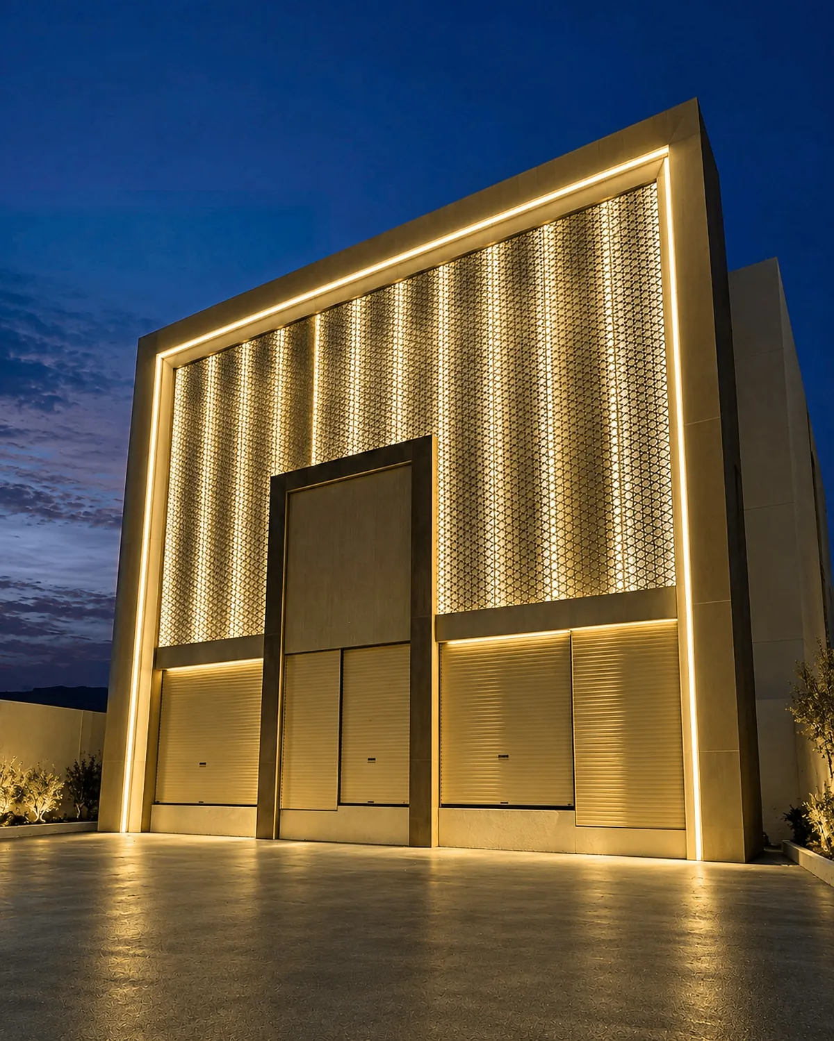 Architectural rendering of the façade